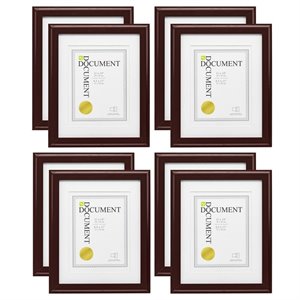 kieragrace kg oford wood document frame  espresso 8pack mdf glass