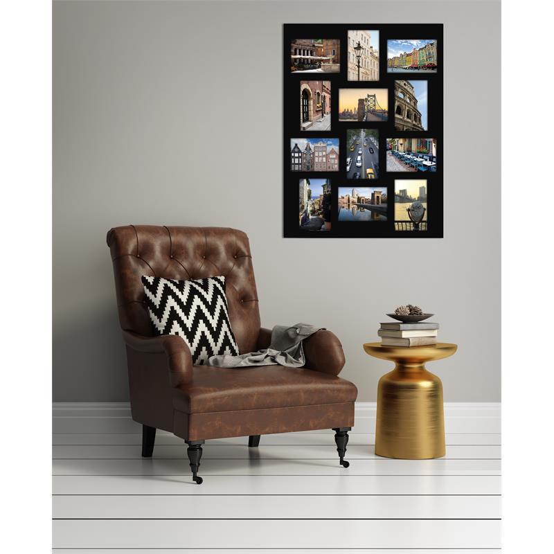Kg Napa Collage Frame 18 By 24 Inch Fits 12 4 By 6 Inch Photos Black Mdf Ps Ph 9ff