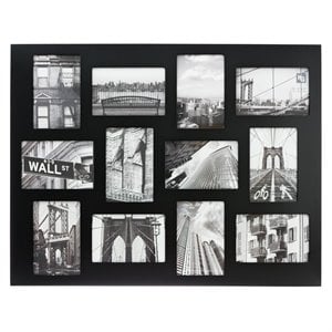 KG Napa Collage Frame  18 by 24 Inch Fits 12  4 by 6 Inch Photos Black MDF PS