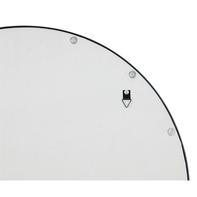 kieragrace Groove Round Plastic Mirror Black 20 Diameter Modern Design