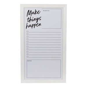 kiera grace magnetic dry erase whiteboard calendar with white wood frame