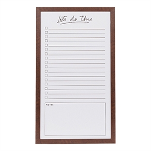 kiera grace magnetic dry erase whiteboard calendar with brown wood frame