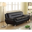 Kingway Furniture Ashely Faux Leather Living Room Sofa -Black