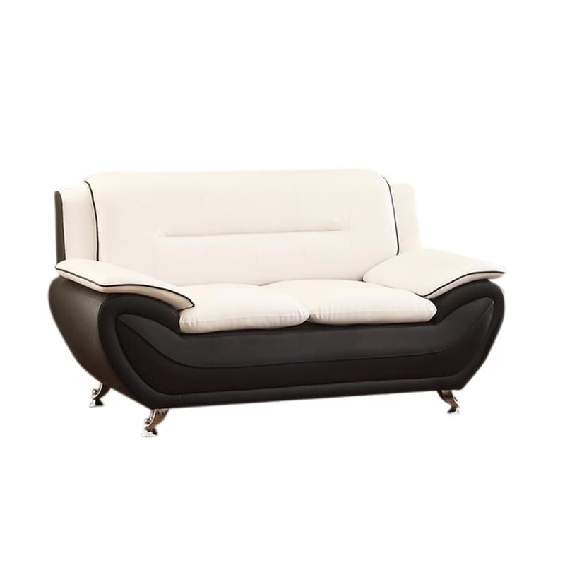 Kingway Furniture Montac Faux Leather, Beige Leather Living Room Furniture