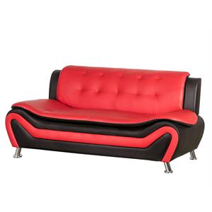 kingway furniture gilan faux leather living room sofa