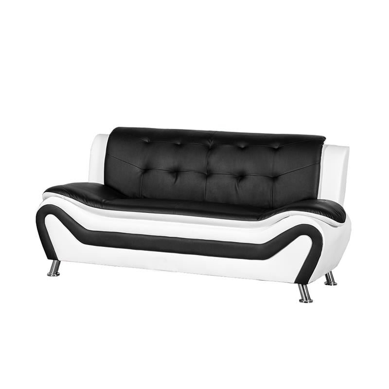 Kingway Furniture N Faux Leather, White Faux Leather Sofa Set