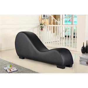 kingway furniture faux leather deluxe curved relaxing yoga chaise