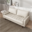 Kingway Furniture Faux Leather Genoa Living Room Sofa In White