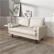 Kingway Furniture Faux Leather Genoa Living Room Loveseat In White