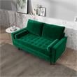 Kingway Furniture Velvet Genoa Living Room Loveseat In Green