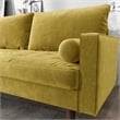 Kingway Furniture Velvet Genoa Living Room Loveseat In Goldenrod