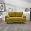 Kingway Furniture Velvet Genoa Living Room Loveseat In Goldenrod