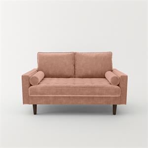 Kingway Furniture Velvet Genoa Living Room Loveseat In Rose