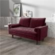 Kingway Furniture Velvet Genoa Living Room Loveseat In Rosy