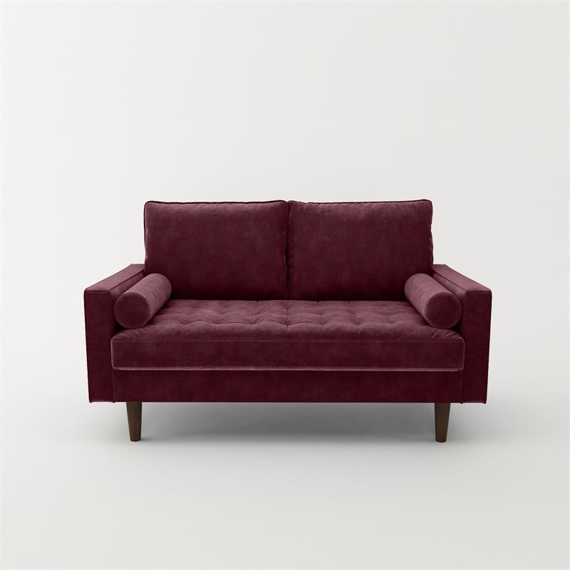 Kingway Furniture Velvet Genoa Living Room Loveseat In Rosy