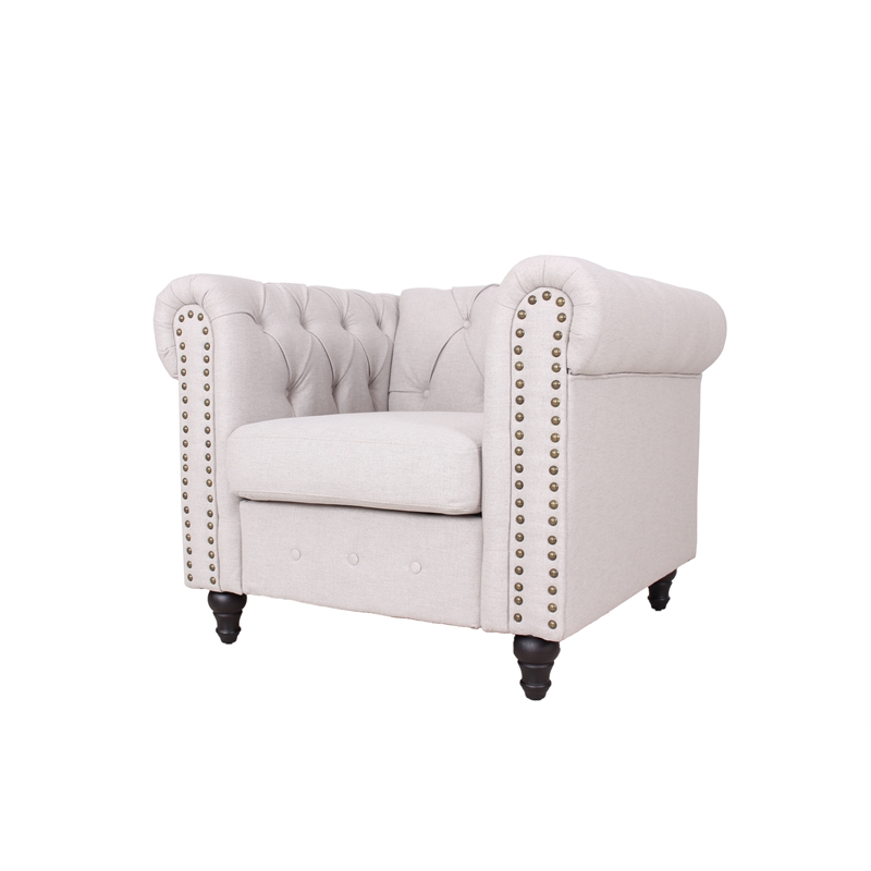 Kingway Furniture Jazz Living Microfiber Living Room Chair In Light