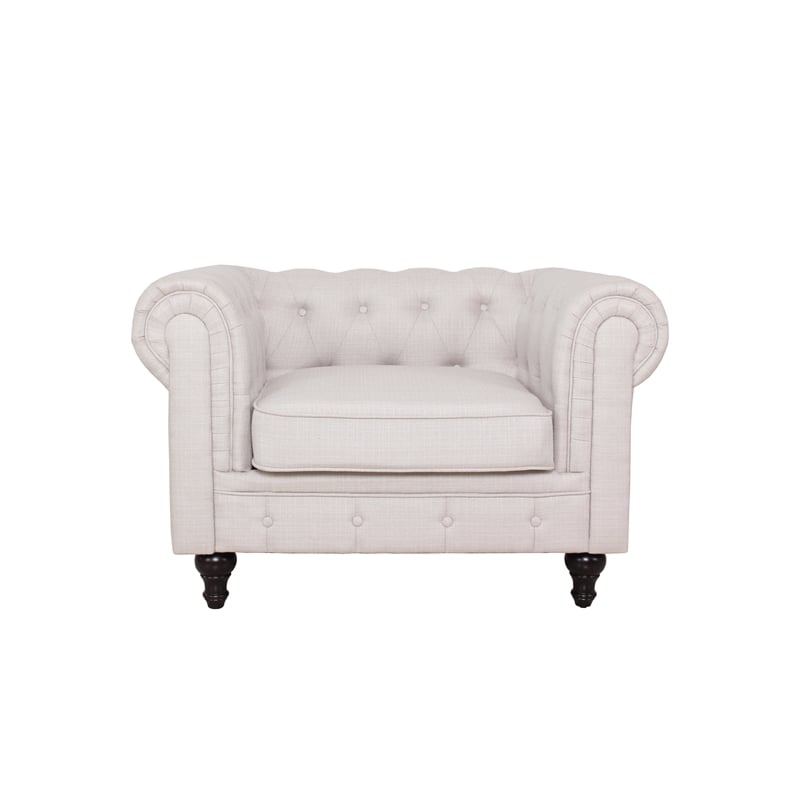 Kingway Furniture Trance Microfiber Living Room Chair In Cream Cymax