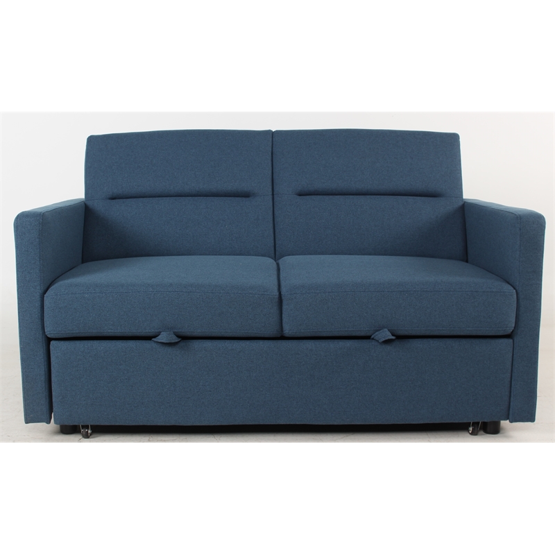 Kingway Furniture Bhrampton Microfiber Sleeper Sofa In Blue
