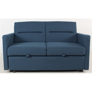 kingway furniture bhrampton microfiber sleeper sofa in blue