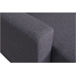 Kingway Furniture Hemus Linen Blend Reversible Sleeper sectional In Gray