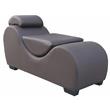 Kingway Furniture Koliar Faux Leather Yoga Relaxing Chaise in Brown