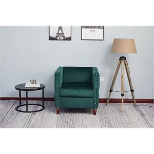 kingway furniture avin velvet nail head livingroom chair in green