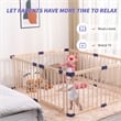 Kingway Furniture Baby Wood Saftey Gate with Blue connector