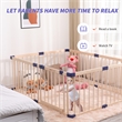 Kingway Furniture Baby Wood Saftey Gate with Blue connector