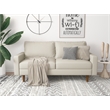 Kingway Furniture Aneley Faux Leather Living Room Sofa in White