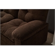 Kingway Furniture Plaencia Linen Living Room Sofa in Brown
