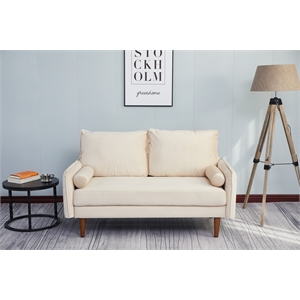 kingway furniture baron velvet living room loveseat in beige