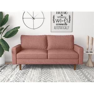 kingway furniture ashton linen living room sofa in pink