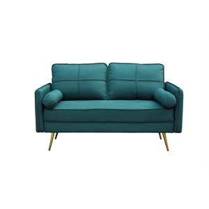 kingway furniture barbosa fabric living room loveseat in green