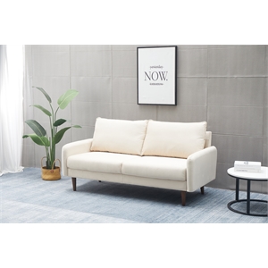 kingway furniture hambrok velvet living room sofa in beige