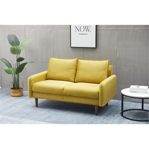 kingway furniture hambrok velvet living room loveseat in godenrod