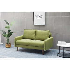 kingway furniture hambrok velvet living room loveseat in army green