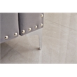 Kingway Furniture Armeni Velvet Living Room Loveseat in Gray
