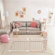 Kingway Furniture Baby Wood Saftey Gate in Off White with White connector