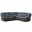 Mirabell 5-piece Faux Leather Reclining Sectional with console in Gray