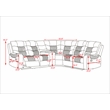 Mirabell 5-piece Faux Leather Reclining Sectional with console in Gray