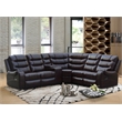 Mirabell 5-piece Faux Leather Reclining Sectional with console in Brown