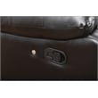 Donivi LED Faux Leather Reclining Sectional in Black