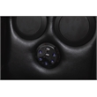 Donivi LED Faux Leather Reclining Sectional in Black