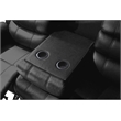 Donivi LED Faux Leather Reclining Sectional in Black