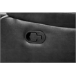Donivi LED Faux Leather Reclining Sectional in Black