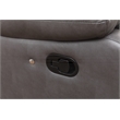 Donivi LED Faux Leather Reclining Sectional in Gray