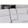 Paleremo Faux Leather Sectional with LED USB Speaker Wireless Charger in White