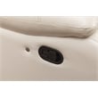 Donivi LED Faux Leather Reclining Sectional in White
