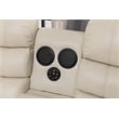 Donivi LED Faux Leather Reclining Sectional in White