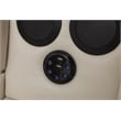 Donivi LED Faux Leather Reclining Sectional in White